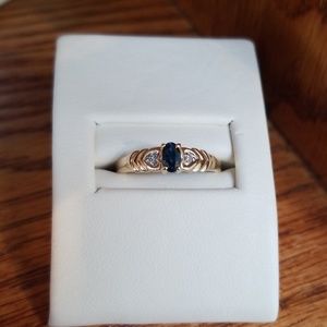14k sapphire and diamond
